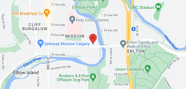 map of 204 108 25 Avenue SW